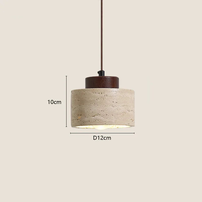 apanese modern designer wabi-Sabai bedroom bedside lighting bar B&B yellow cave stone chandelier bedside hanging wire lamp