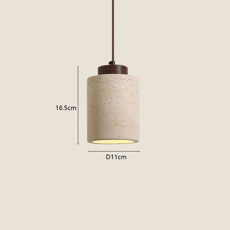 apanese modern designer wabi-Sabai bedroom bedside lighting bar B&B yellow cave stone chandelier bedside hanging wire lamp