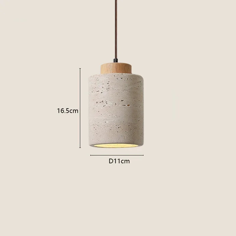 apanese modern designer wabi-Sabai bedroom bedside lighting bar B&B yellow cave stone chandelier bedside hanging wire lamp