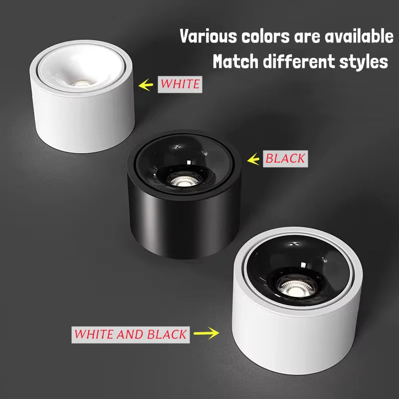 Surface-Mounted Downlights, Anti-Glare Ultra-Thin LED Spotlights, Living Room Ceiling Lights, Bedroom and Study 110V/220V 5W7W