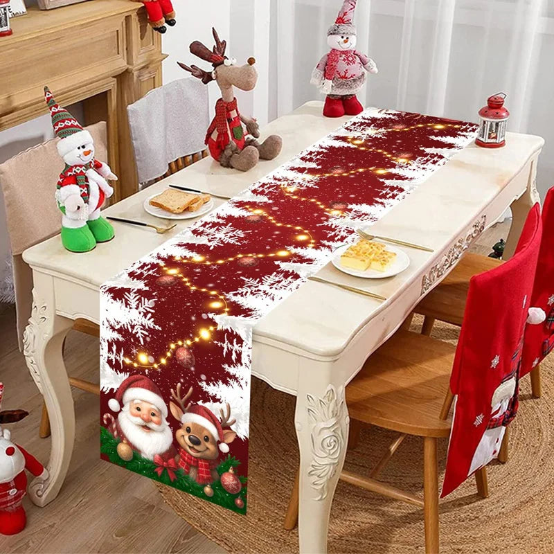 Christmas Gnome Table Runner Merry Christmas Decorations for Home 2025 Xmas Party Decor Navidad Natal Noel Gifts New Year 2026