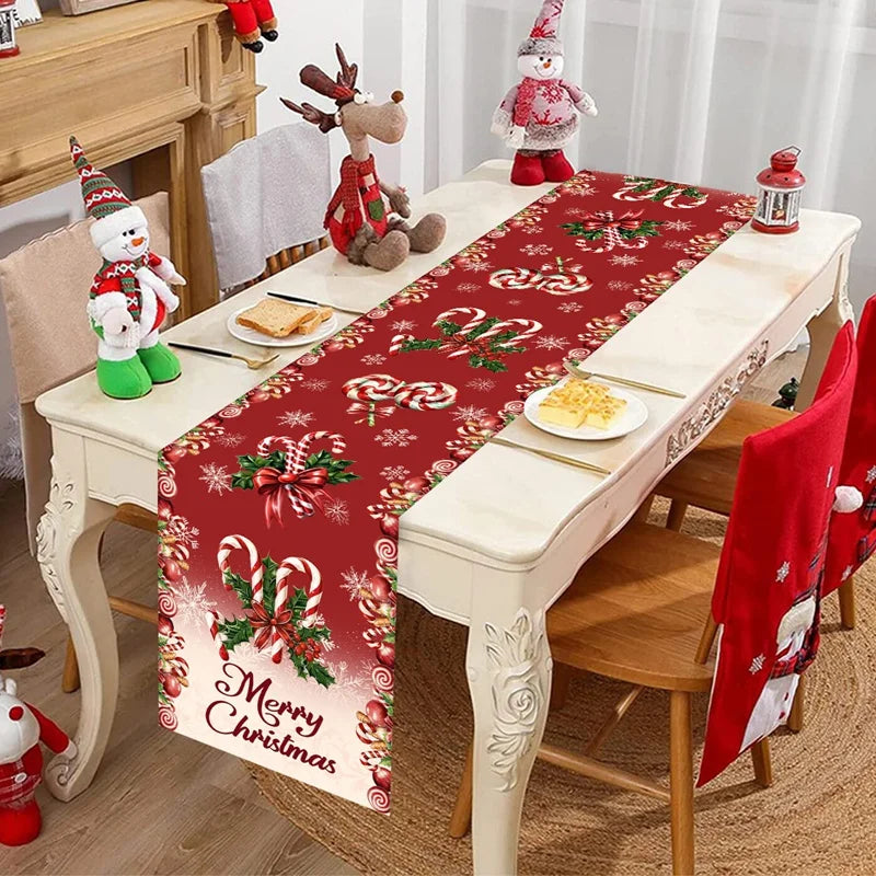 Christmas Gnome Table Runner Merry Christmas Decorations for Home 2025 Xmas Party Decor Navidad Natal Noel Gifts New Year 2026