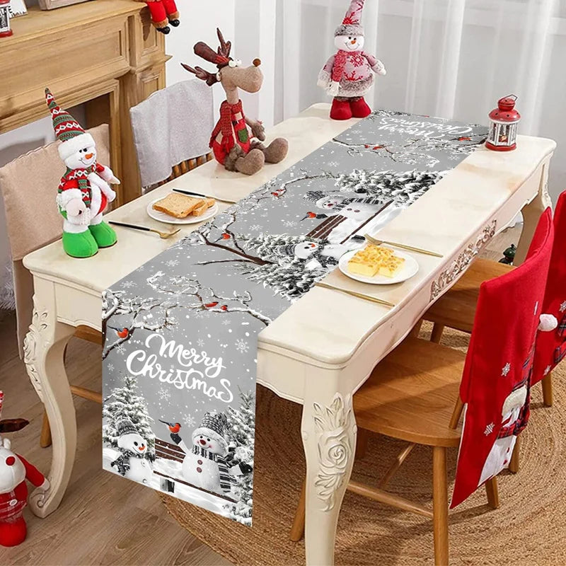 Christmas Gnome Table Runner Merry Christmas Decorations for Home 2025 Xmas Party Decor Navidad Natal Noel Gifts New Year 2026
