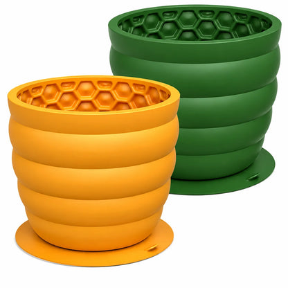 Silicone Slow Feeder Dog Bowl Cup Anti-Slip Distraction Design Promotes Healthy Digestion Dog Slow Food Bowl with Suction Cup