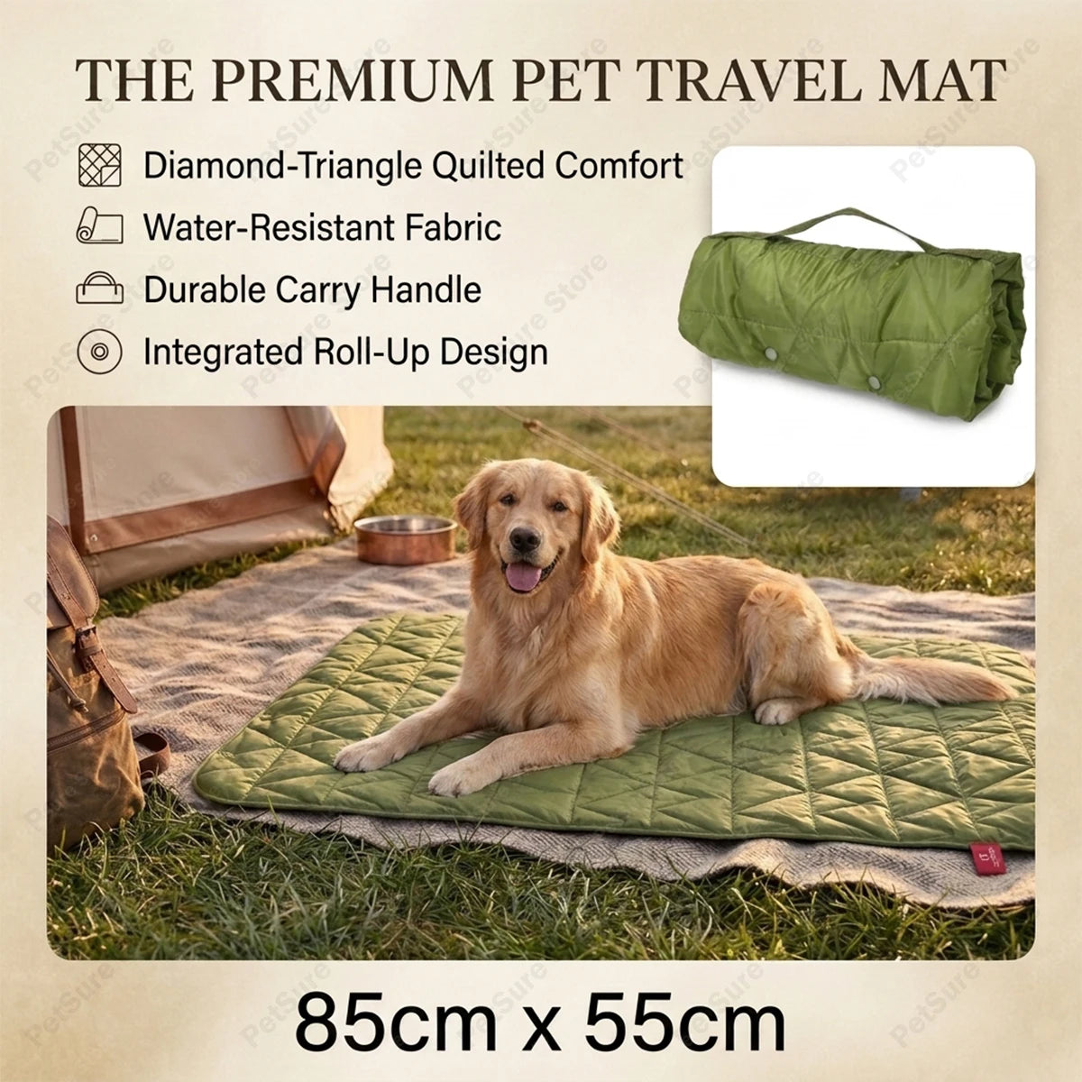 New Pet Dog Picnic Travel Mat Waterproof Foldable Portable Bed Blankets Outdoor Universal All Breeds Dog Lightweight Camping Mat