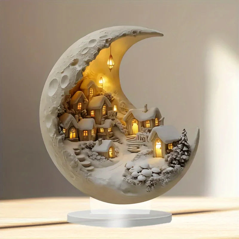 Christmas Xmas Tree Desktop Ornament Moonhouse DIY 2D Decoration Acrylic Merry Christmas Signs Plaque 2027 New Year Party Gifts