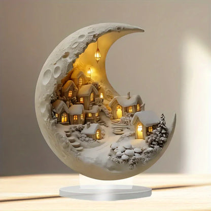 Christmas Xmas Tree Desktop Ornament Moonhouse DIY 2D Decoration Acrylic Merry Christmas Signs Plaque 2027 New Year Party Gifts