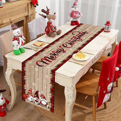 Christmas Gnome Table Runner Merry Christmas Decorations for Home 2025 Xmas Party Decor Navidad Natal Noel Gifts New Year 2026
