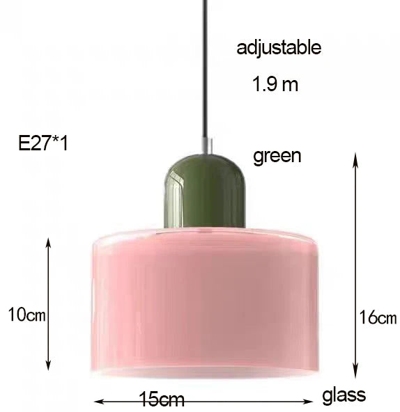 Nordic Modern Glass Bedroom Bedside Long Line Small Chandelier Restaurant Bar Chandelier Simple Lighting Atmosphere Lamp E27