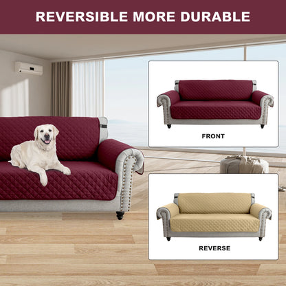1pc Waterproof Sofa Cover Quilted Anti-wear Couch Cover for Dog Pet Kids Recliner Armchair Furniture 1/2/3/4 Seater Protect