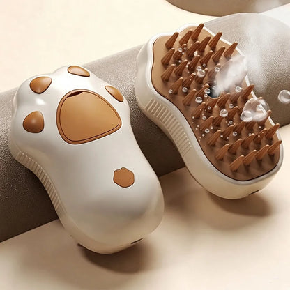 Cat Dog Pet Spray Massage Brush 3 in 1 One Button Steam Spray Folding Rotatable Floating Hair Bath Hair Removal Brush Comb