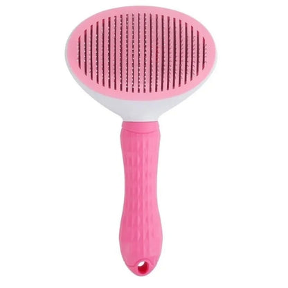 Pet Hair Removal Comb Automatic Shedding Brush Durable Stainless Steel Cat Grooming Tool For Removing Loose Pet Fur Daily Care