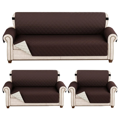 1pc Waterproof Sofa Cover Quilted Anti-wear Couch Cover for Dog Pet Kids Recliner Armchair Furniture 1/2/3/4 Seater Protect