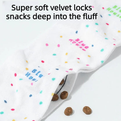 Durable Tearproof Pet Snuffle Tissue Box Toy Squeaky Food Hidden Puzzle Puppy Chew Toy Anxiety Relief Interactive Dog Training