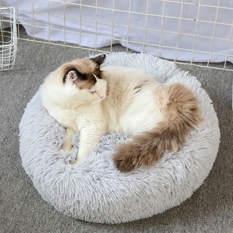Giant 120cm Washable Furry Ring Lounger for Two Large Dogs, Tie-Dye Yellow Plush Pet Cushion, Extra Roomy Circular Nest, Halloween Home Comfort